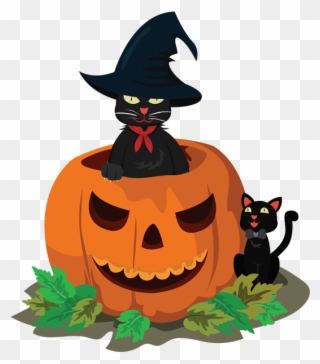 Strayfm Hallow Trick Or Treat - Pumpkin Easy Cat Clipart