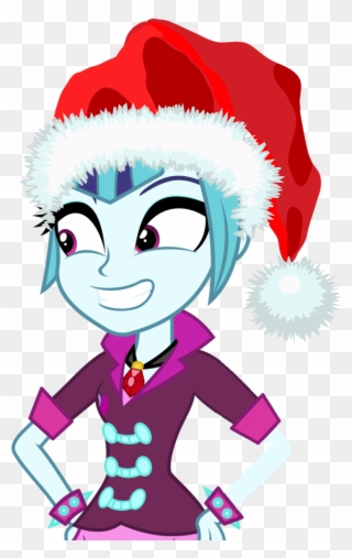 Christmas, Equestria Girls, Hat, Ponytail, Purple Eyes, - Sonata Dusk Clipart