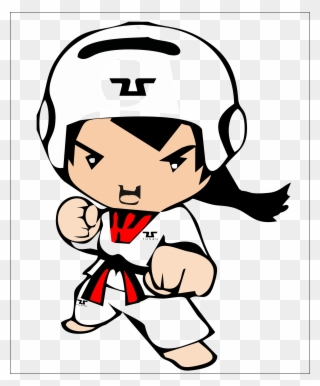 Contact - Taekwondo Girl Clipart