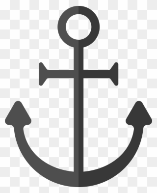 Anchor Clip Art Black And White - Anchor - Png Download