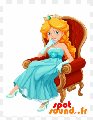 Mascot Beautiful Blonde Princess, Charming And Colorful - Alphabet Q For Queen Clipart