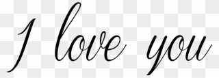 Clip Art Typeface Printing Handwriting Calligraphy - Love You In Cursive Writing - Png Download