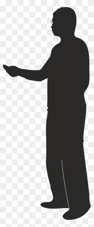 Download Presenting Or Pointing Big Image Png - Silhouette Person Pointing Png Clipart