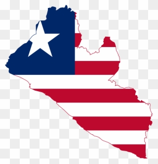 Rise Liberia - Map Of Liberia With Flag Clipart