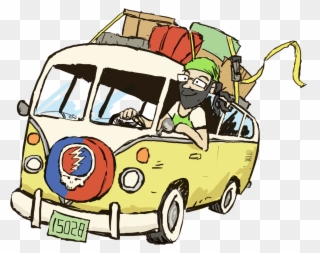 Shane And Vw Van - Cartoon Clipart