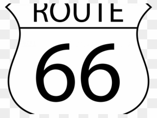 Sign Clipart Outline - U.s. Route 66 Sign Throw Blanket - Png Download
