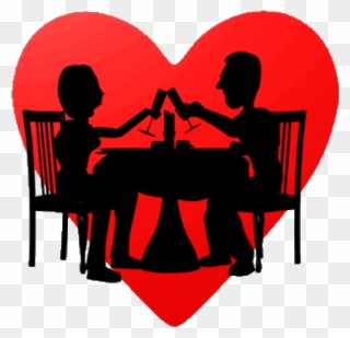 Valentine's Day Dinner Clip Art - Png Download