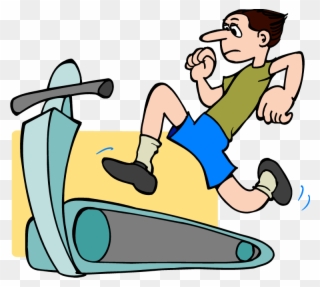 Man Running On Treadmill - نقاشی ورزش و سلامتی Clipart