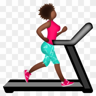 Marathon Running Afro Training Image Black And White - Exercise Emoji Clipart