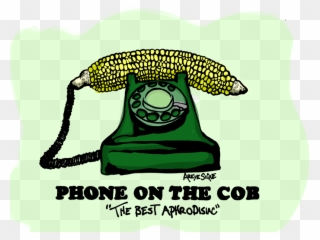 Phone On The Cob Logo Telemarketer Prank Calls The - Cartoon Clipart