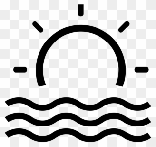 Beach, Sun, Umbrella, Water, Waterfront Icon - Beach Icon Png Transparent Clipart