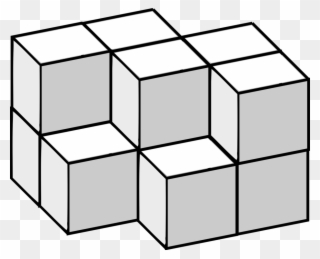 Three-dimensional Space Cube Line Computer Icons - Tetris 3d Block Png Clipart