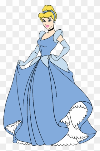 Cinderella Clipart To Use For Stecil - Cinderella Drawing With Colour - Png Download