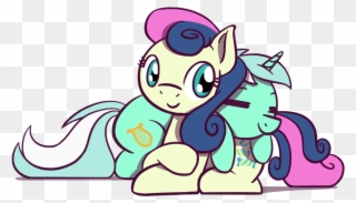 Flutterluv, Bon Bon, Crossed Hooves, Cuddling, Cute, - My Little Pony: Friendship Is Magic Clipart