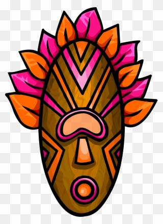 Tiki Mask Png - Pink Tiki Mask Clipart