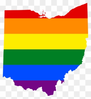 Lgbt Flag Map Of Ohio - Ohio Congressional Districts By Party Clipart