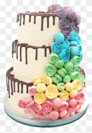 Rainbow Macaron Wedding Cake Anges De Sucre - Macaroons Rainbow Birthday Cake Clipart