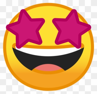Emoji Star Png Database Of Emoji Emoji Clip Art Stop - Smiley Face With Stars Transparent Png