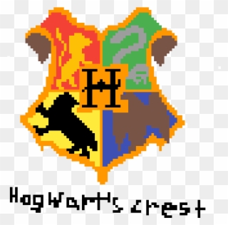 Hogwarts Crest - Pixel Art Harry Potter Clipart