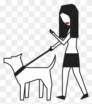 Girl And Dog - Dog Clipart