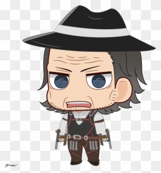 “the Law's Here To Shoot Down The Bad Guys ” - Kenny Ackerman Chibi Clipart