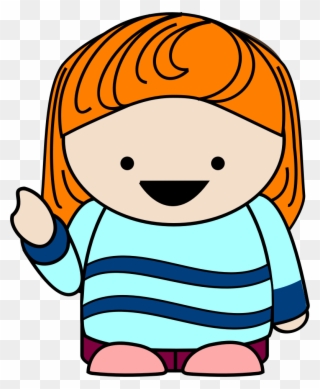 Redhead Clipart Transparent - Girl Pointing Clipart Png Transparent