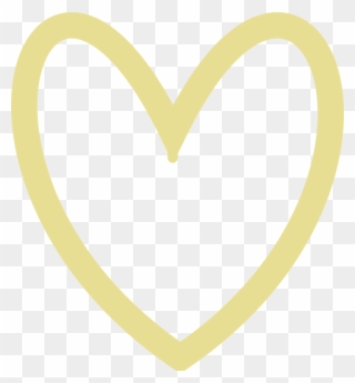 Clip Art - Gold Heart Outline Clipart - Png Download