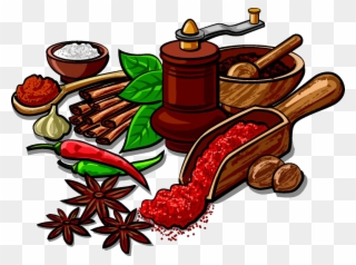 Indian Cuisine Spice Herb Clip Art Star - Spices And Herbs Clipart - Png Download