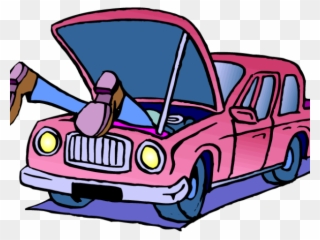 Engine Clipart Vehicle Maintenance - Look Under The Hood Cartoon - Png Download