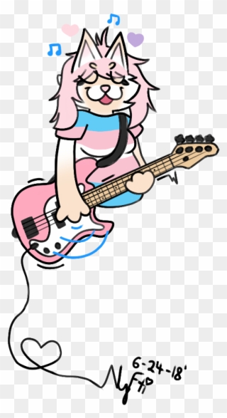 Rockin Out Kitty Cartoon Clipart 1486087 Pinclipart