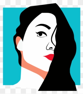 Portrait Illustration - Girl Clipart