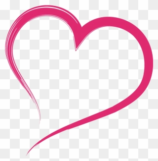 Welcome To My Website - Pink Heart Outline Clipart - Png Download