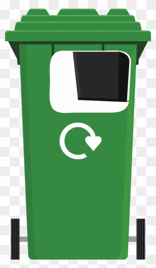 Green Lidded Bin - Compost Bin Transparent Background Clipart