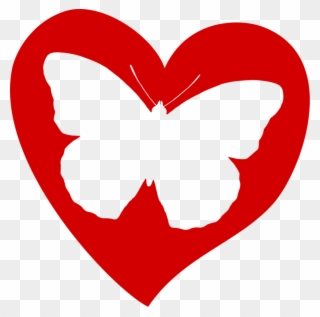 Butterfly Heart - Butterfly And Hearts Clipart - Png Download