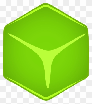 Square Button Cube Logo Green Png Image - 3d Cube Green Clipart