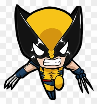 Wolverine Xmen Logan Marvel Mutant Comicbook Superhero - Wolverine Chibi Drawing Clipart