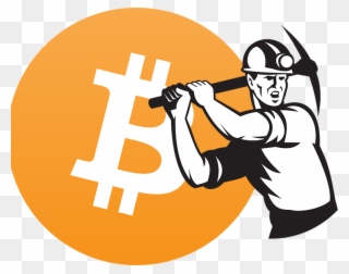 Miner Mining Crypto Curency Bitcoin Mining - Mine A Bitcoin Clipart - Png Download