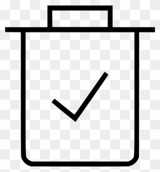 Trash Can Bin Check Mark Confirmed Comments - Trash Can / Bin Clipart