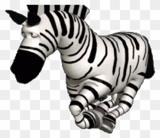 Cartoon Clipart Zebra - Animated Zebras Gif - Png Download