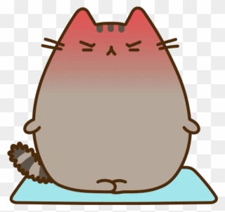 Karma Yoga Calm Pusheen Cat Kitty Cute Tumblr Nervous - Pusheen Clipart