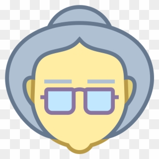 This Is An Image Of An Elderly Lady Facing Towards - Icon Old Clipart