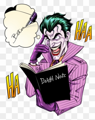 The Joker And The Death Note Preview - Parody Clipart