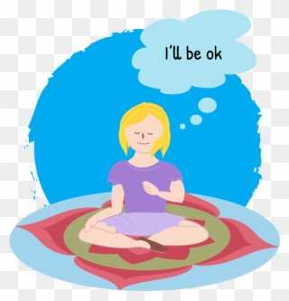 Girl Meditating And Thinking " - Kids Helpline Bullying Clipart