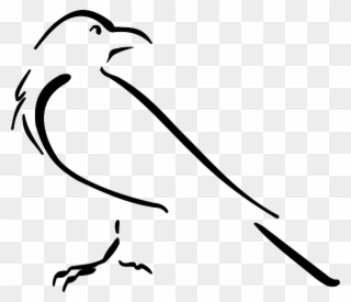 Crow Outline Clipart