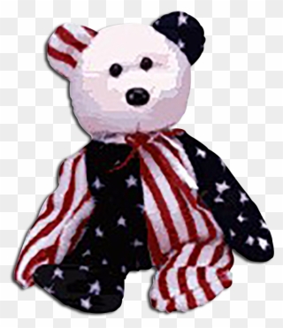 Cuddly Collectibles Patriotic Teddy - Beanie Baby Spangle Clipart