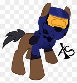 Combat Evolved Anniversary Pony Master Chief Horse - Halo Mlp Drawing Clipart