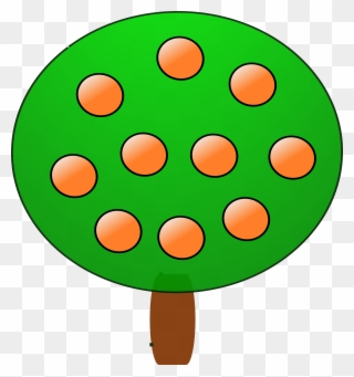 Fruit Tree 3, Orange Graphic Freeuse Library - Fruit Tree Clipart