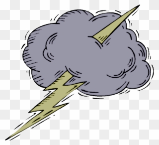 Nube Con Trueno Png Clipart
