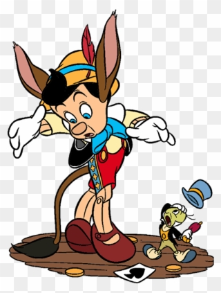 Pinocchio Donkey Ear Free On Dumielauxepices Net - Pinocchio And Jiminy Cricket Clipart - Png Download