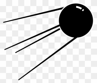 Clipart Transparent File Satellites Icon Svg - Sputnik Black And White - Png Download